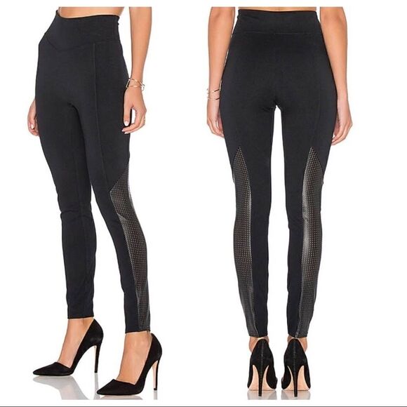 SPANX Perforated Faux Leather Leggings - Picture 1 of 8